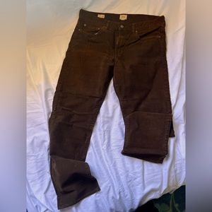 JCrew 770 Straight 34x30 Brown Corduroy Pants